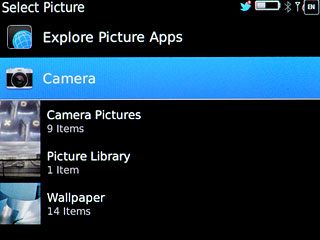 If you select Camera:
