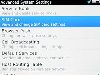 Press SIM Card.