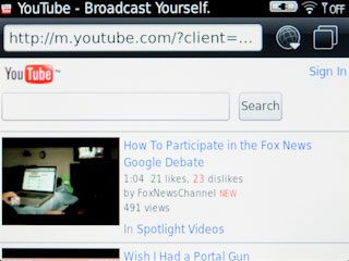 You can now use the application.Please note that YouTube isn't part of the original application package and therefore only a general description is given here.You have a number of options, such as:Search for video clipsSearch for video clips in a categoryIf you have a YouTube account and you log on, you can also:Upload video clipsShare video clipsCreate playlistsRate video clips