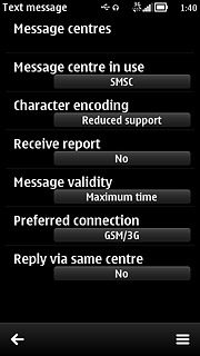 Press Message centres.