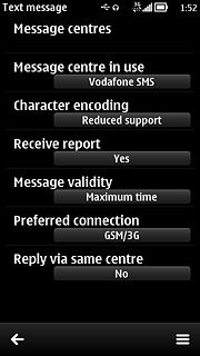 Press Reply via same centre to select No.