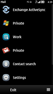 Press the required email account.