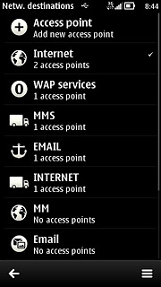 Press the menu icon.