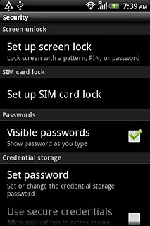 Press Set up SIM card lock.