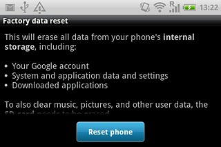 Press Reset phone.