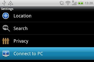 Press Connect to PC.