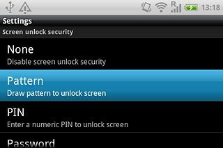 Key in the phone lock code.Press Pattern, PIN or Password.Follow the instructions on the display to change the phone lock code.