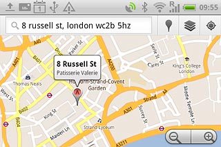 Press the information field above the destination.