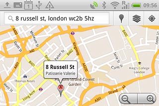 Press the information field above the destination.