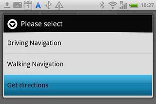 Press Get directions.