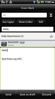 Write subject and text for your email message.Press Send.