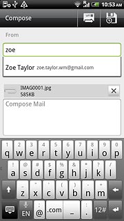 Matching contacts are displayed.Press the required contact.