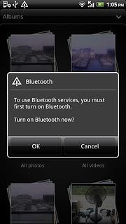 If required, press OK to turn on Bluetooth.