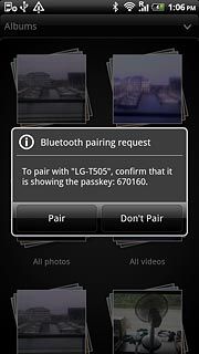 Press Pair.You also need to accept the transfer on the other device.The file is sent.