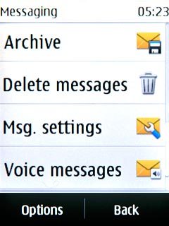 Press Voice messages.