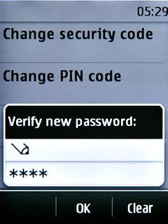 Key in the new call barring password again and press OK.A request to change the setting is sent to the network.