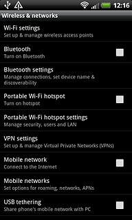 Press Mobile networks.