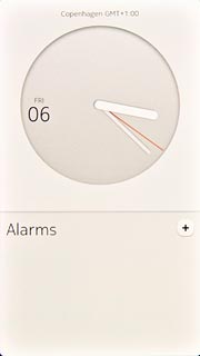 Press + next to Alarms.
