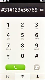 Example: #31#123456789 Press the connect icon.
