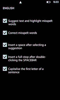 When the box next to the menu item is ticked (V), the function is turned on.