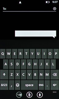 To key in numbers or symbols:Press &123.