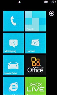 Press arrow right to access the main menu.