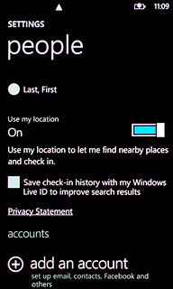 Press add an account.
