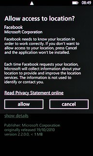 Press allow to confirm.Wait a moment while the application is installed.