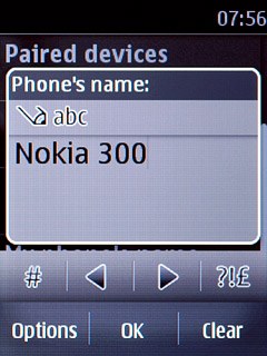 Key in the required name and press OK.
