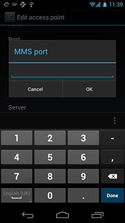Key in 8080 and press OK.