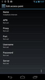 Press APN.Key in live.vodafone.com 