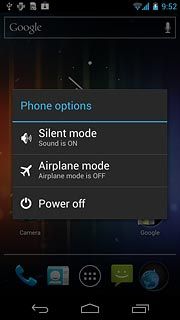 Press Airplane mode.Depending on the current setting, flight mode is now turned on or off.