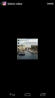 Press the required video clip.Follow the instructions on the display to upload the selected video clip.