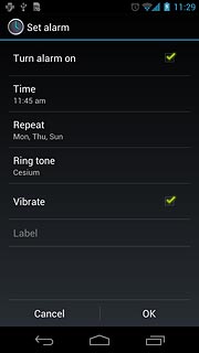 Press Vibrate to turn the function on or off.