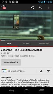 Start playing the required video clip, see above.Press the settings icon.