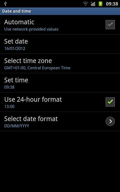 Press Select time zone.