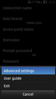 Press Advanced settings.