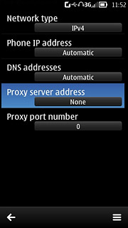 Press Proxy server address.Key in 10.202.2.60 