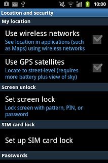 Press Use wireless networks to turn the function on or off.
