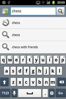 Key in the name of the required application and press the search icon.