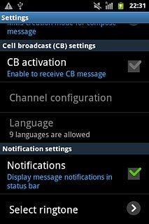 When the box next to the menu item is ticked (V), the function is turned on.