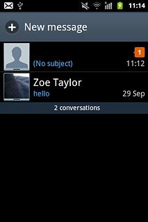 Press the required sender.