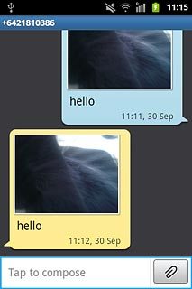 Press Tap to compose.Write the picture message.