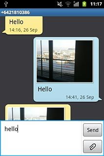 Press and hold the required picture message until a pop-up menu is displayed.