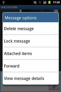 Press Delete message.