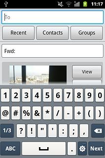 Press To.Key in the first letters of the required contact.Matching contacts are displayed.