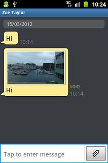 Press and hold the required picture message until a pop-up menu is displayed.