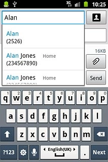 Press the required contact.