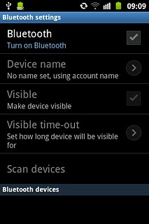 Press Bluetooth to turn on Bluetooth.