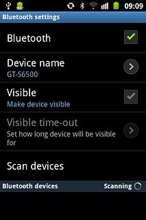 When the box next to the menu item is ticked (V), Bluetooth is turned on.